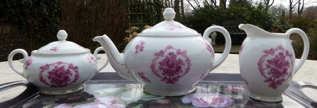 TEA FOR TWO Roze Roosje Thee Set, Overige merken, Nieuw, Ophalen of Verzenden, Overige stijlen