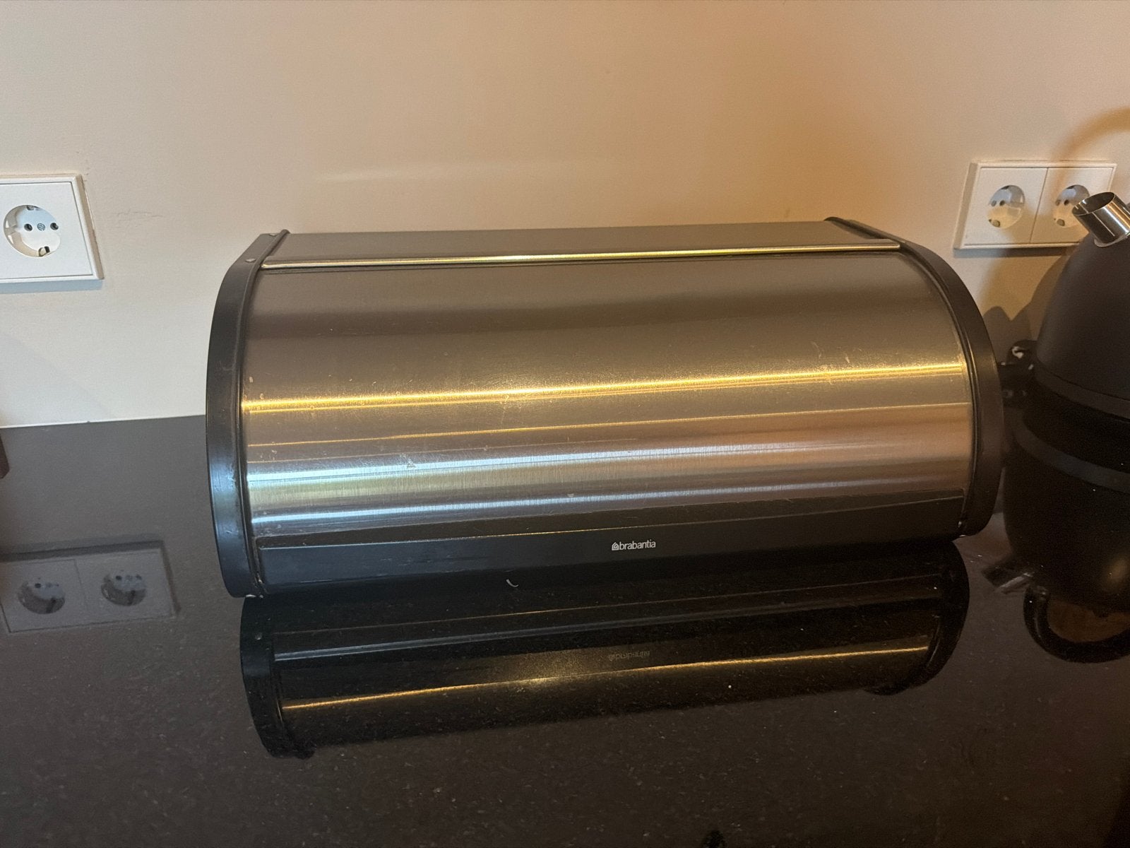 Brabantia Broodtrommel RVS - Zo goed als nieuw, Zilver, Ophalen of Verzenden, Zo goed als nieuw, Metaal