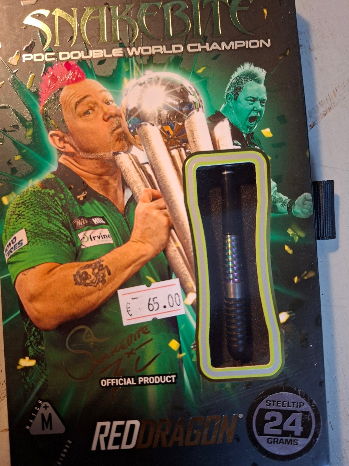 Peter Wright Snakebite Decker Dartpijlen 24 gram, Sport en Fitness, Darts, Ophalen of Verzenden, Zo goed als nieuw, Pijlen