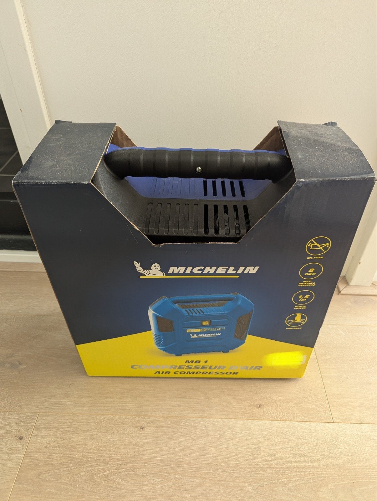 Michelin MB1 Draagbare Compressor - Olievrij. Nieuw in Doos, Ophalen, Nieuw, 6 tot 10 bar, Olievrij