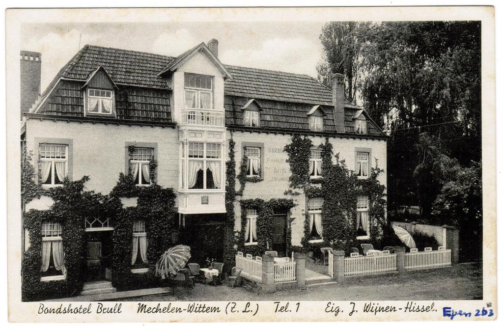 Bondshotel Beull Mechelen - Wittem, Verzamelen, Ansichtkaarten | Nederland, Ophalen of Verzenden, 1920 tot 1940, Ongelopen, Limburg