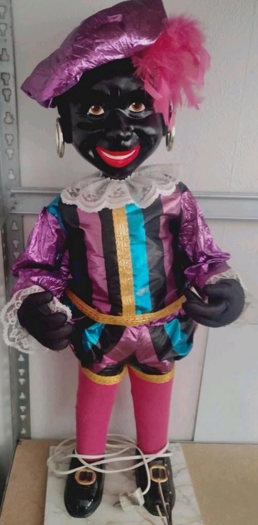 Prachtige oude mechanische winkel etalage piet jaren 60/70, Diversen, Sinterklaas, Ophalen