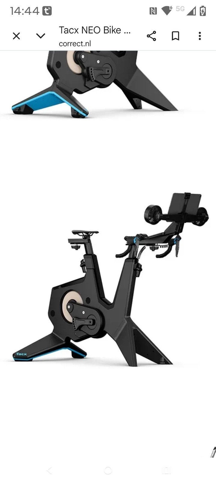 Tacx NEO Bike Smart Trainer - Indoor Fietsen, Ophalen, Gebruikt, Spinningfiets, Metaal