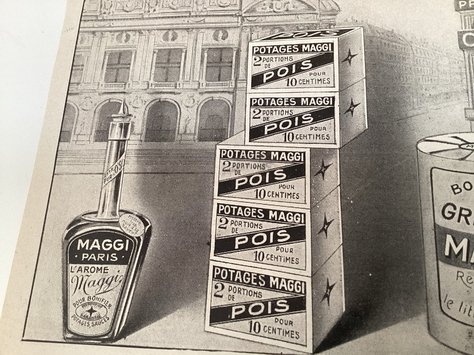 Maggi Franse reclame uit 1908 - 29 x 19 cm, Verzamelen, Tijdschriften, Kranten en Knipsels, Knipsel(s), Buitenland, Voor 1920