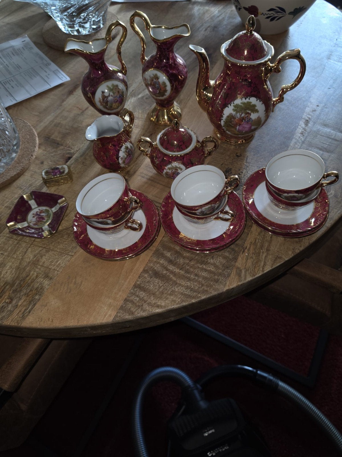 Schaller Wiesau Bavaria Porseleinen Koffieservies, Antiek en Kunst, Antiek | Servies compleet, Ophalen
