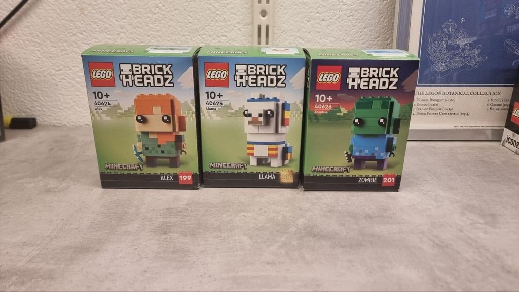 Lego 40624 Alex, 40625 Llama,   40626 Zombie, BrickHeadz, Lego, Ophalen of Verzenden, Complete set