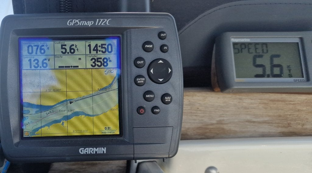 Garmin kleuren plotter 172C met boekjes., Ophalen, Gebruikt, Kaartplotter of Fish Finder