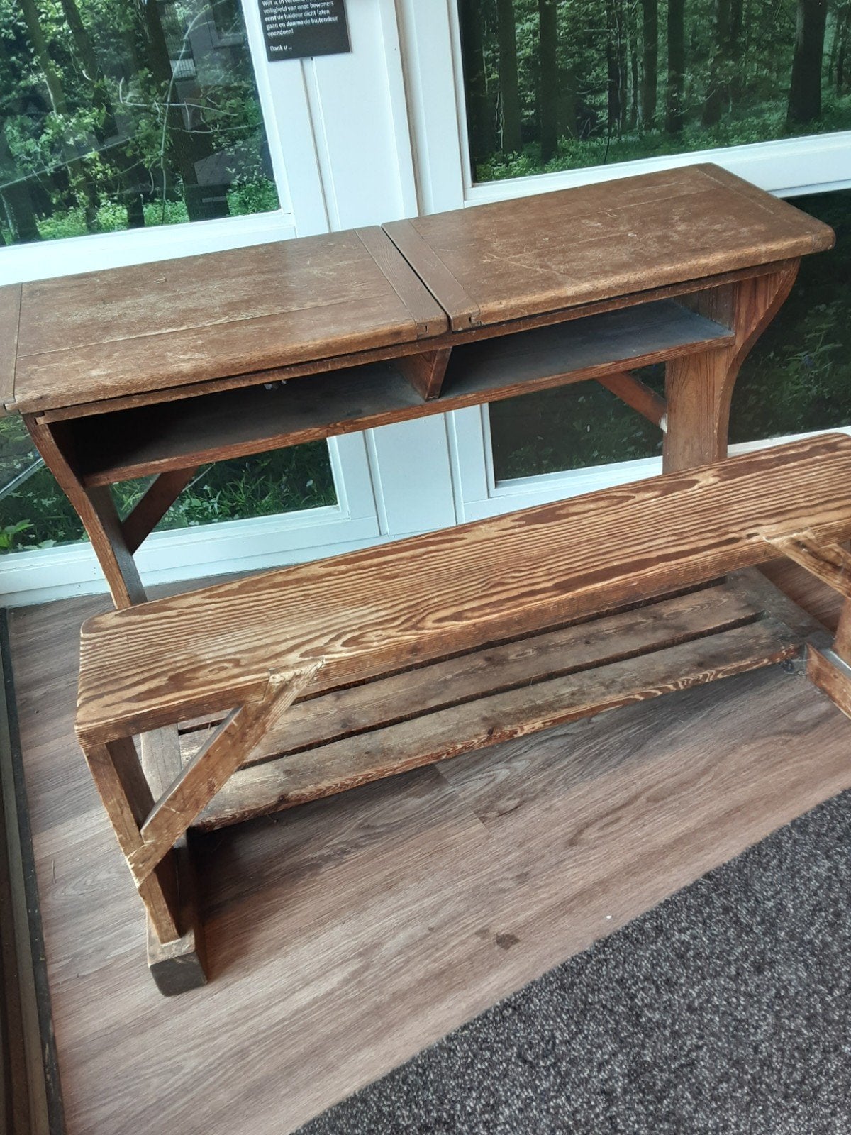 Schoolbank, Antiek en Kunst, Antiek | Meubels | Stoelen en Banken, Ophalen