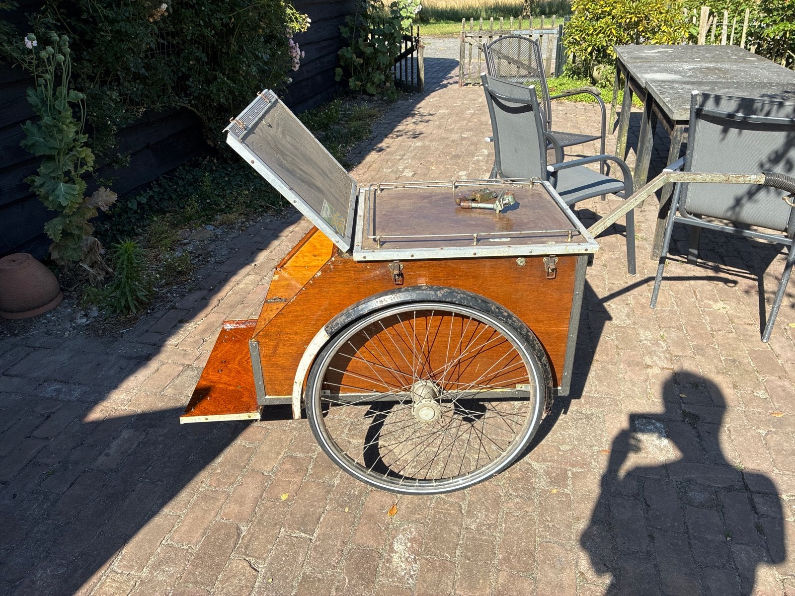 Goed onderhouden retro fietskar, Fietsen en Brommers, Fietsaccessoires | Aanhangers en Karren, Ophalen, Gebruikt, Overige typen