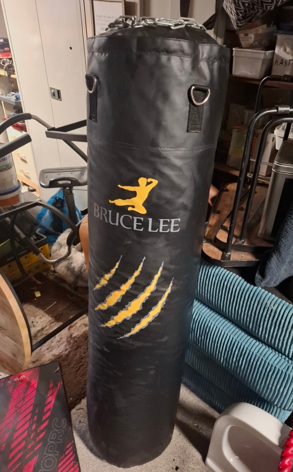 Bruce Lee bokszak 150 cm incl ophangbeugel, Ophalen, Bokszak