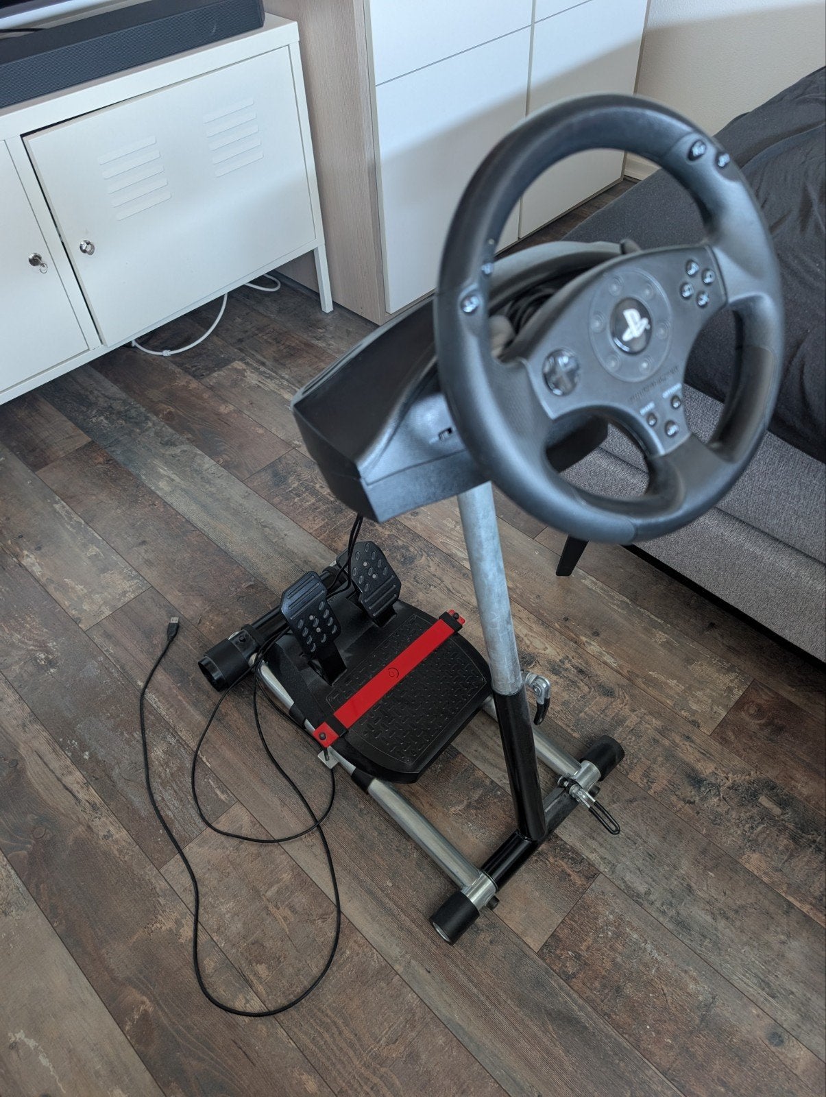Thrustmaster T80 met Wheelstand Pro, Ophalen, Gebruikt, Stuur of Pedalen, PlayStation 3