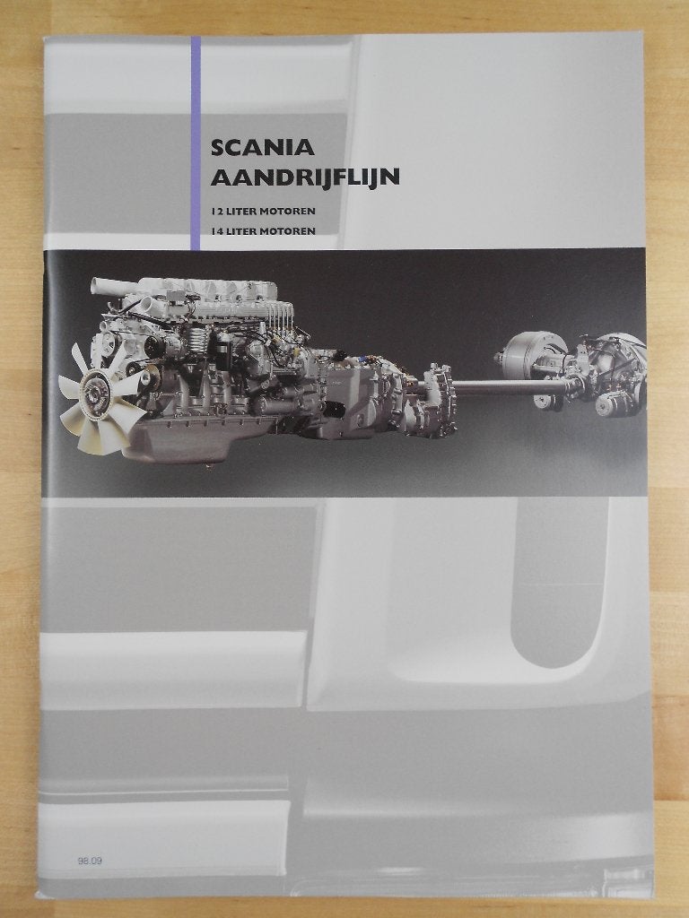 Scania 144 124 Motor Versnellingsbak Brochure 1998, Ophalen of Verzenden, Zo goed als nieuw, Overige merken, Scania