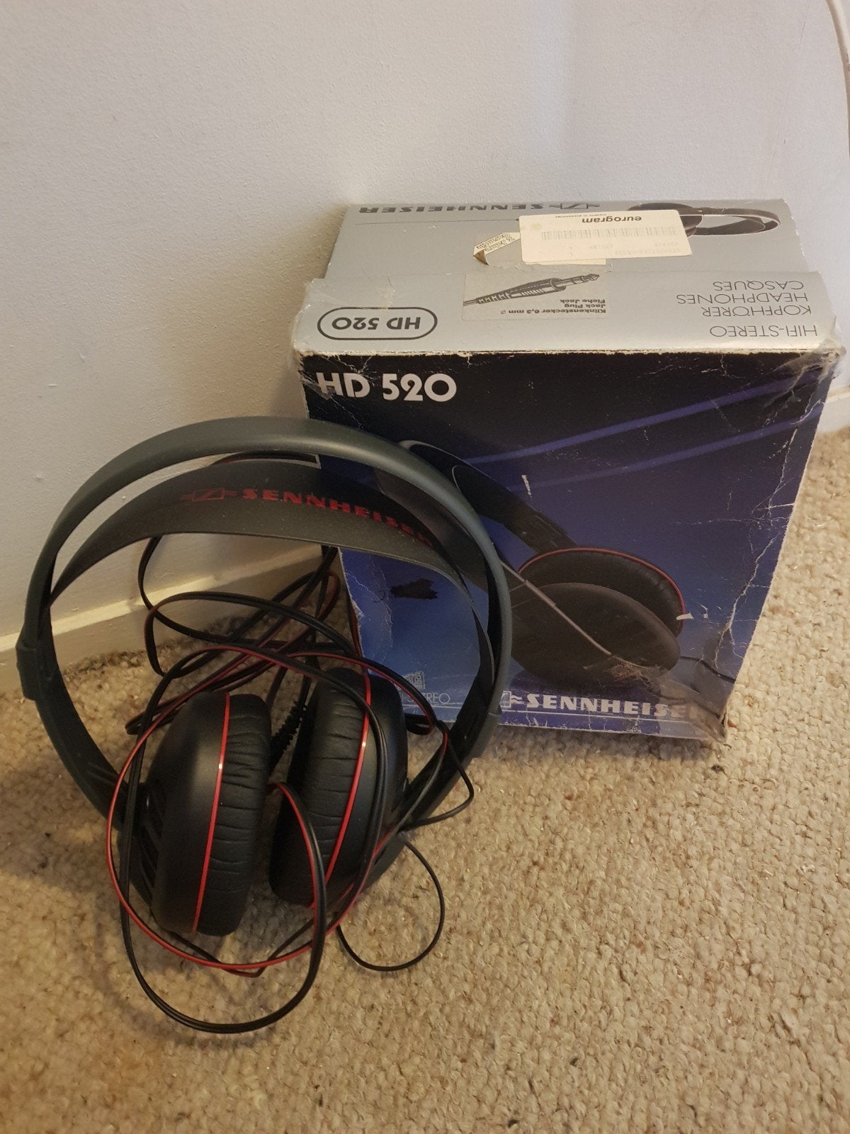 Sennheiser koptelefoon HD 520 in originele doos., Ophalen, Sennheiser