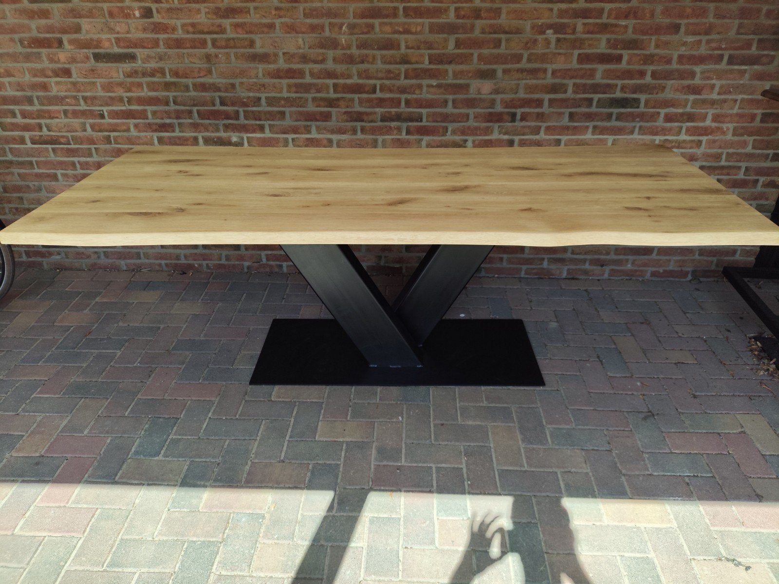 Nieuwe massief eiken tafel 240x100cm, 100 tot 150 cm, Eikenhout, Ophalen of Verzenden, Vijf personen of meer