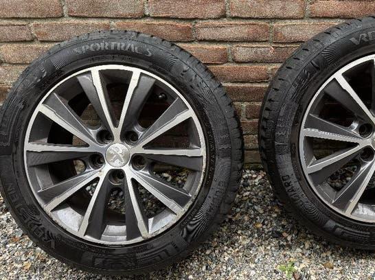 Lichtmetalen velgen 16 inch met zomerbanden voor Peugeot 308, Ophalen, Gebruikt, 16 inch, Banden en Velgen