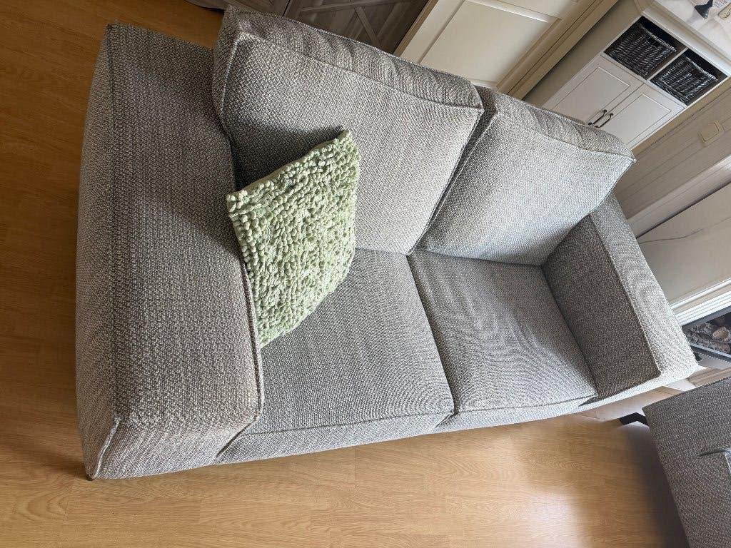 Grijze Bank + Fauteuils, Ophalen, Gebruikt, Stof
