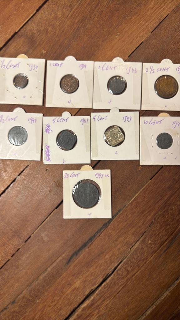 Koperen/zinken oorlogsgeld, Postzegels en Munten, Munten | Nederland, Ophalen of Verzenden, Koningin Wilhelmina, 1 cent