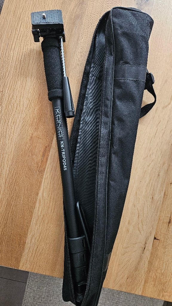 Konig KN-TRIPOD45 Monopod met balhoofd en draagtas, Overige merken, 125 cm of minder, Eenpoot, Zo goed als nieuw