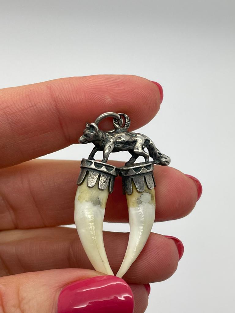 D993 Prachtige zilveren hanger jachttrofee, Sieraden, Tassen en Uiterlijk, Antieke sieraden, Ophalen of Verzenden, Zilver, Hanger