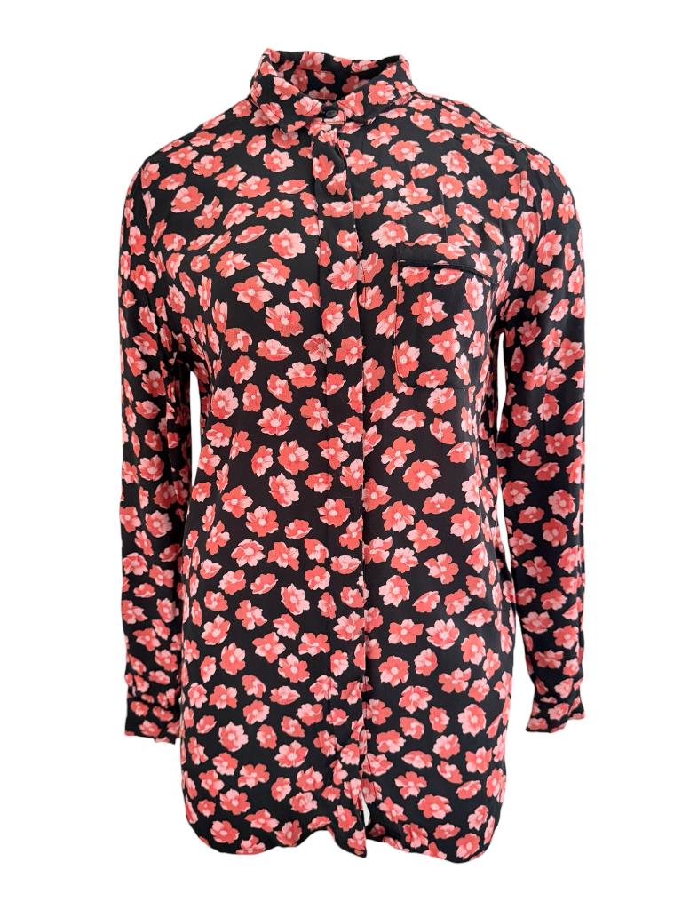 Ganni blouse S, Zwart, Ophalen of Verzenden, Zo goed als nieuw