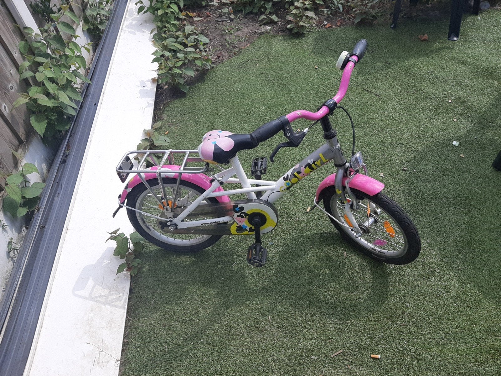 Leuke roze kinderfiets, 16 inch, Fietsen en Brommers, Fietsen | Kinderfietsjes, Gebruikt, 16 tot 20 inch, Ophalen