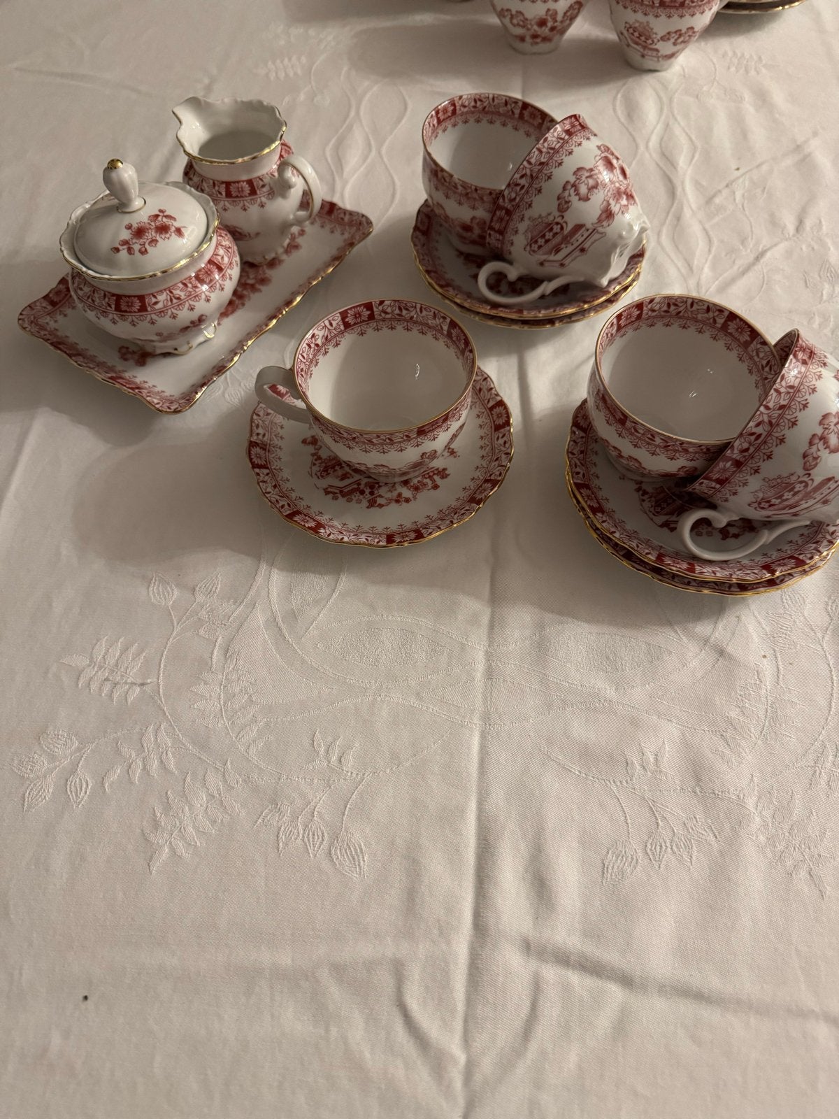 Seltmann Weiden Bavaria Theresia rood theeservies, Ophalen