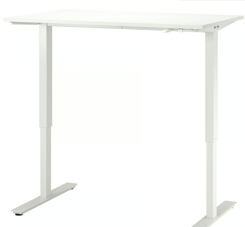 TROTTEN IKEA verstelbare bureau 120*70 Wit zo goed als nieuw, Huis en Inrichting, Bureaus, 120 cm, In hoogte verstelbaar, Ophalen of Verzenden