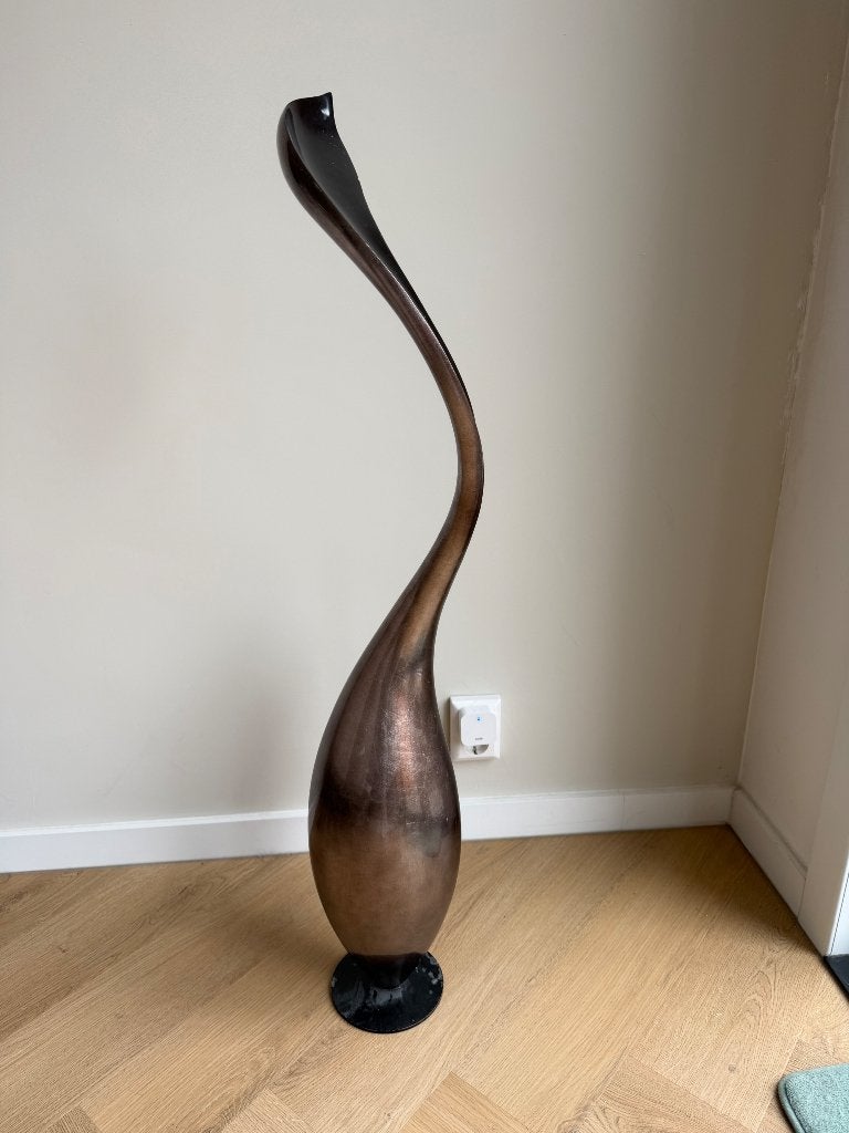 Grote stijlvolle zwaan sculptuur - decoratief beeld, Antiek en Kunst, Ophalen, Overige onderwerpen, Brons, 1 meter - 2 meter