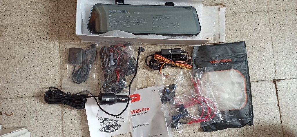 Wolfbox G900 Pro 4K Wifi GPS 128gb Mirror dashcam, Ophalen of Verzenden, Nieuw