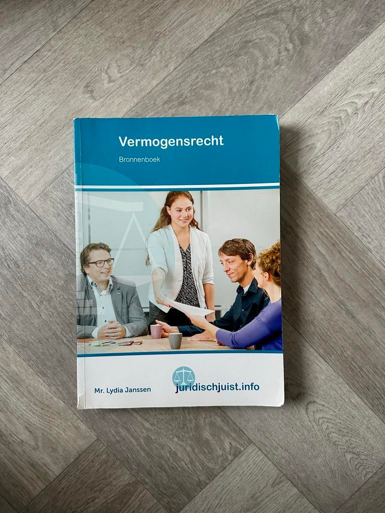 Vermogensrecht - Bronnenboek (Mr. Lydia Janssen), Ophalen of Verzenden, Gamma, Gelezen, MBO