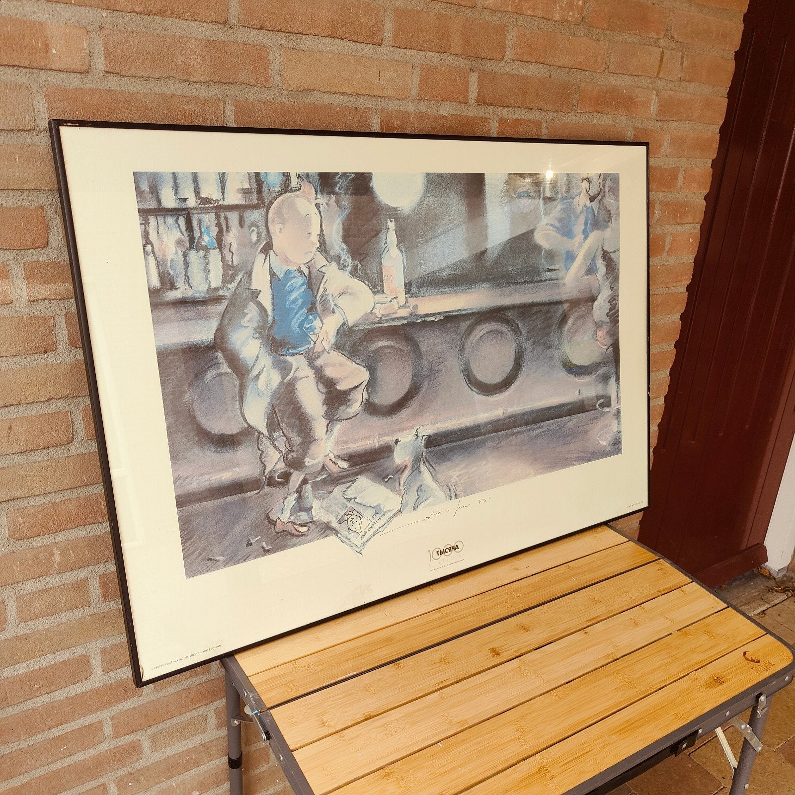 Kuifje en Bobby aan de bat originele Print, Ophalen, A1 t/m A3, Film en Tv