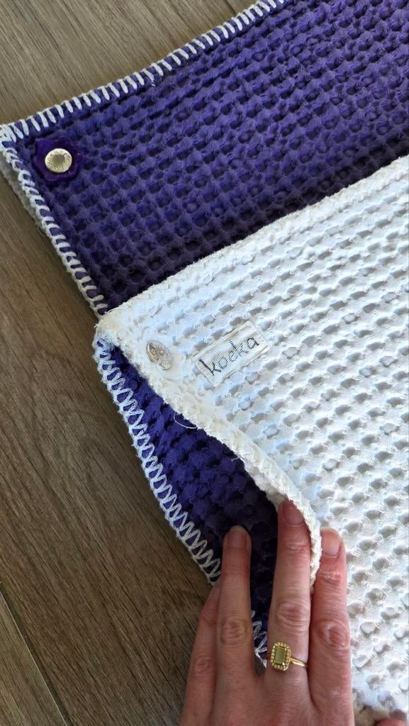 Koeka ledikant deken wafel paars/wit - Zo goed als nieuw, Kinderen en Baby's, Dekens, Slaapzakjes en Inbakerproducten, Ophalen of Verzenden