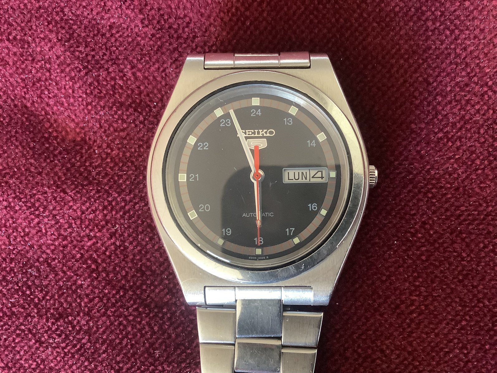 Seiko 5 , automaat , herenhorloge., Ophalen of Verzenden, Zo goed als nieuw, Staal, Seiko