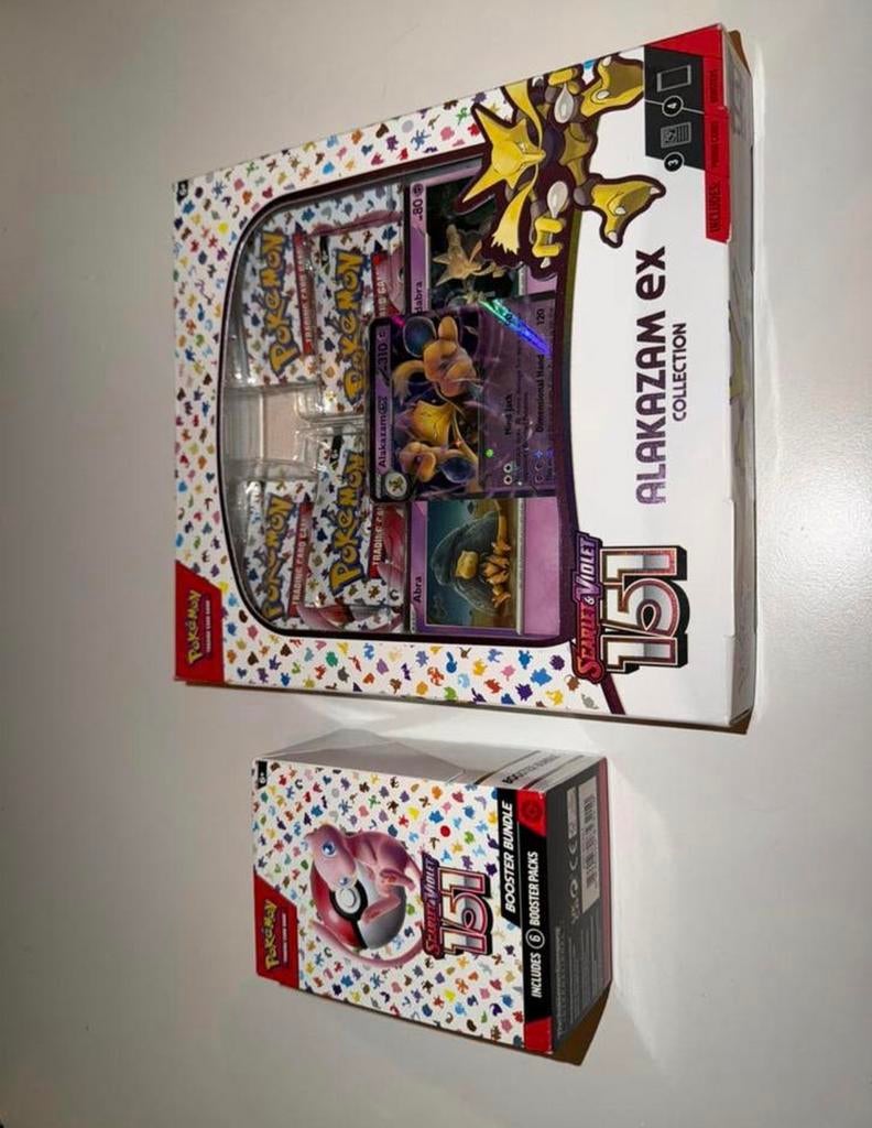 Pokemon 151 alakazam ex 4 pakjes, Hobby en Vrije tijd, Ophalen of Verzenden, Zo goed als nieuw