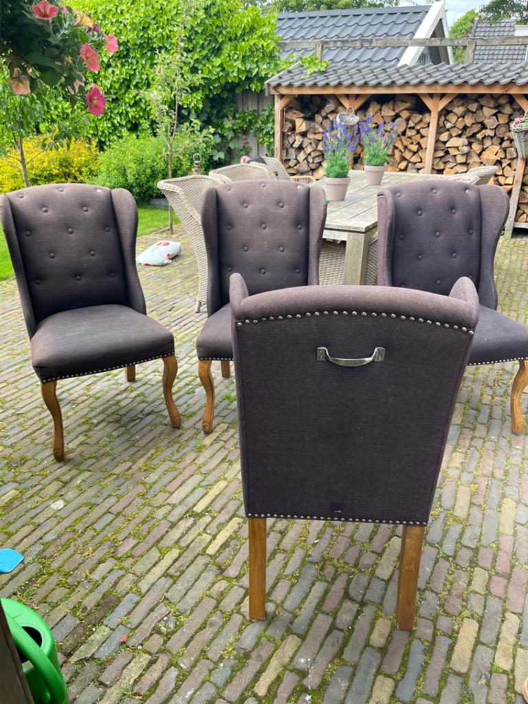 4 Riviera Maison stoelen - eetkamerstoelen, Huis en Inrichting, Ophalen, Gebruikt, Overige kleuren, Vier