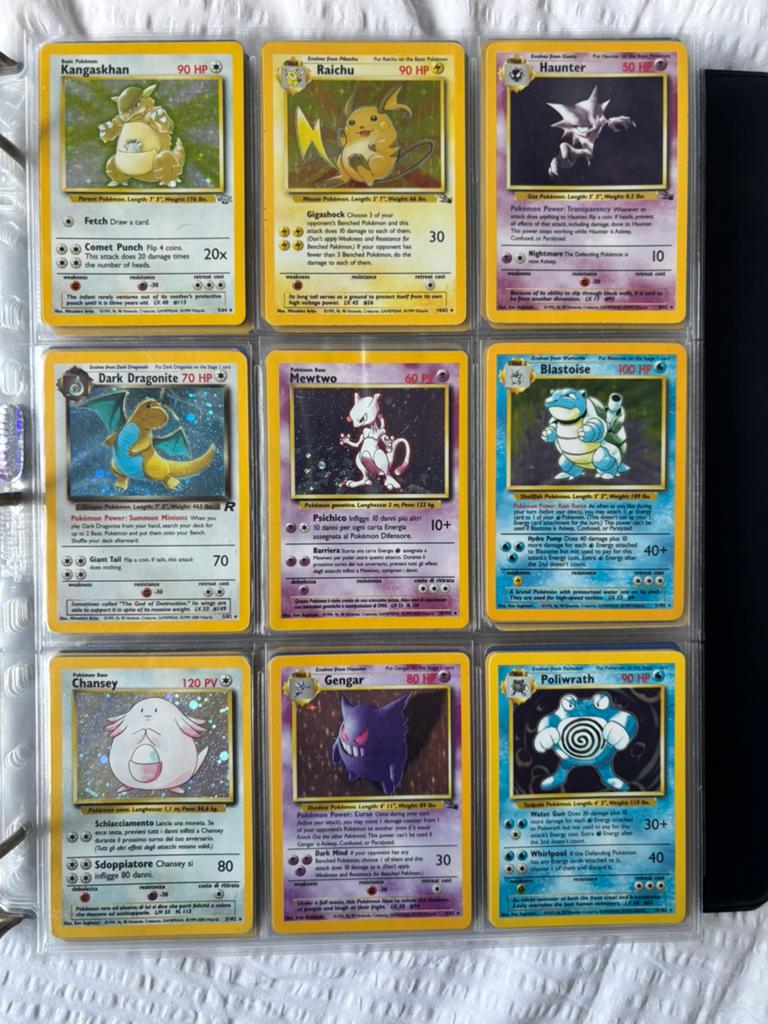 Mooi bewaard gebleven oude pokemon kaarten verzamling, Ophalen of Verzenden, Zo goed als nieuw, Meerdere kaarten