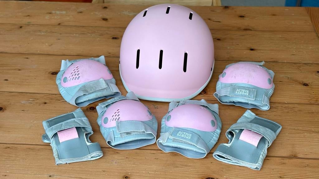 Roze beschermset / valbescherming, Ophalen of Verzenden, Gebruikt, Kinderen, Bescherming