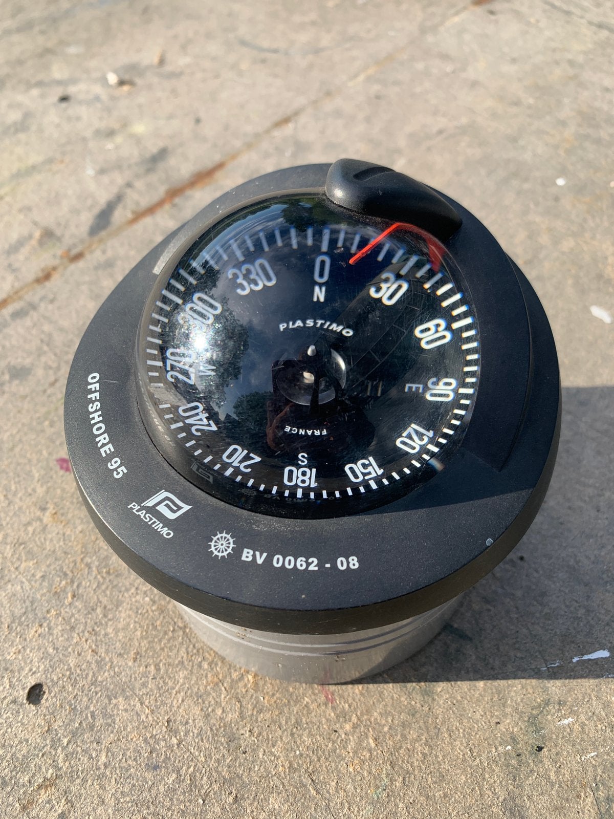 Plastimo offshore 95 kompas met verlichting, Ophalen of Verzenden, Gebruikt, Gps of Kompas