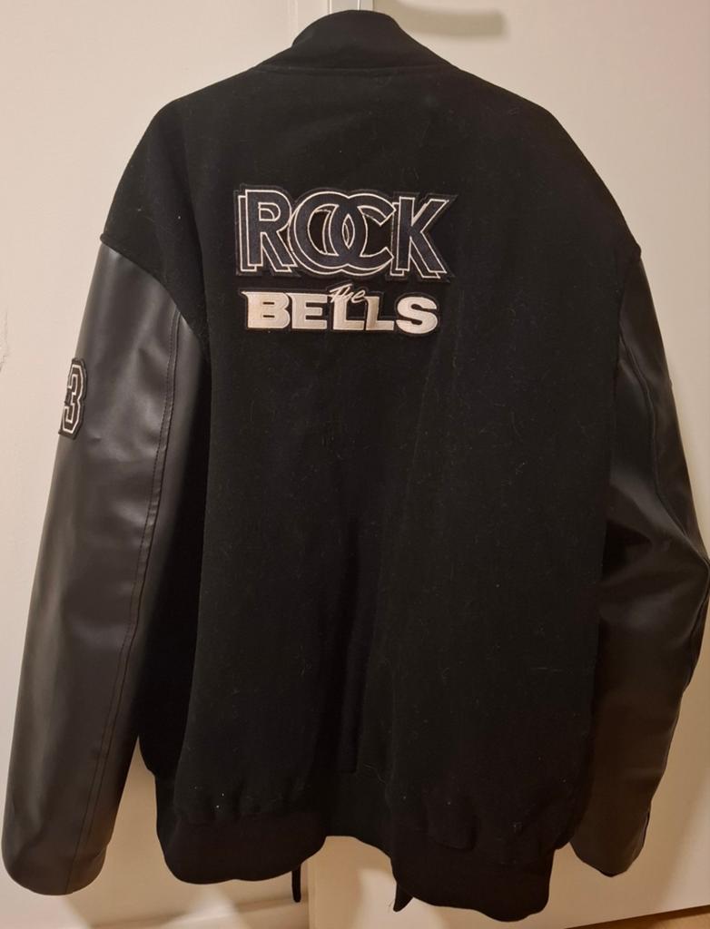 Hip Hop LL Cool J "Rock the Bells" Varsity Jacket - Maat 2XL, LL Cool J, Zwart, Overige maten, Ophalen of Verzenden