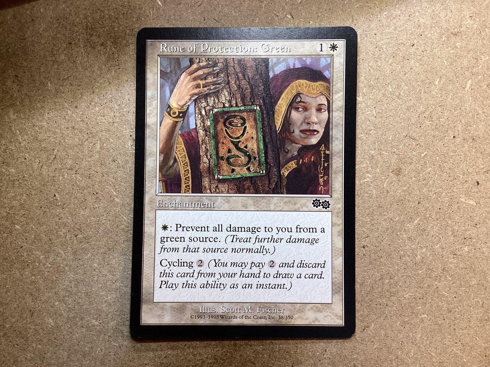 1x Rune of Protection: Green [038/350] (Excellent), Ophalen of Verzenden, Zo goed als nieuw, Losse kaart