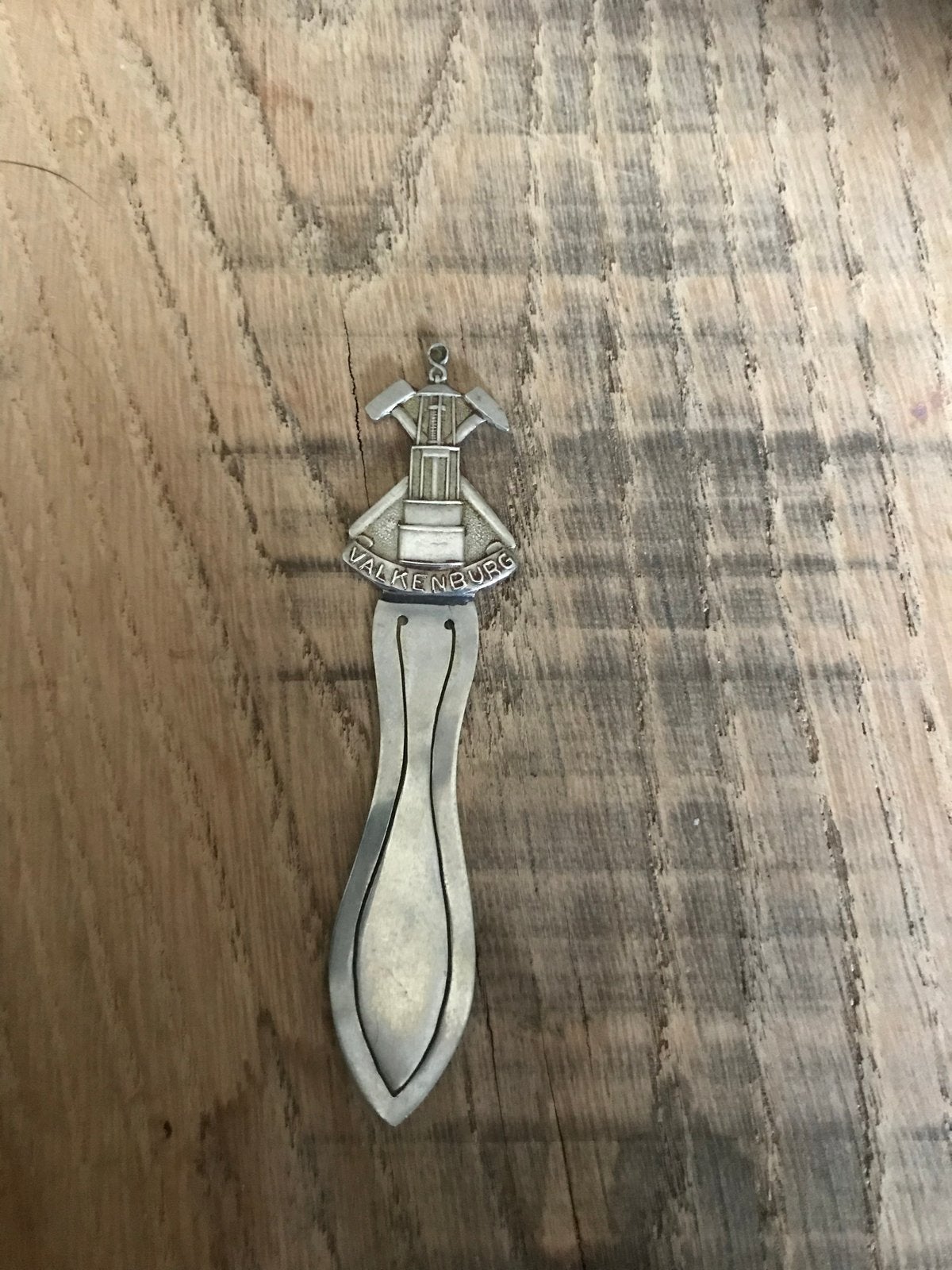Vintage Verzilverde Bladwijzer Valkenburg, Ophalen of Verzenden, Gebruikt, Overige onderwerpen