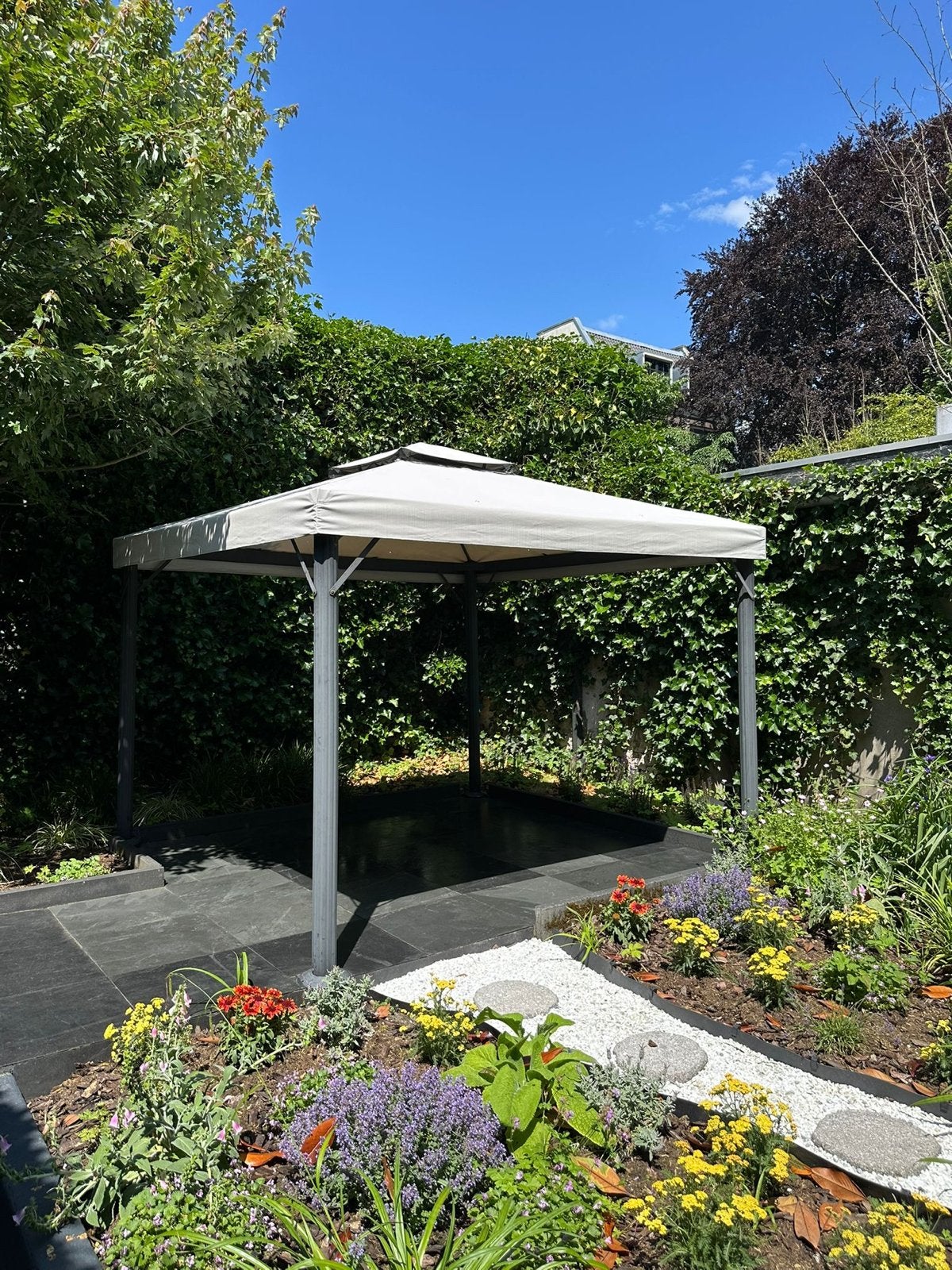 Grizzly Outdoor Paviljoen met LED en heater, Tuin en Terras, Partytenten, Ophalen, Gebruikt, Minder dan 4 meter, Paviljoen