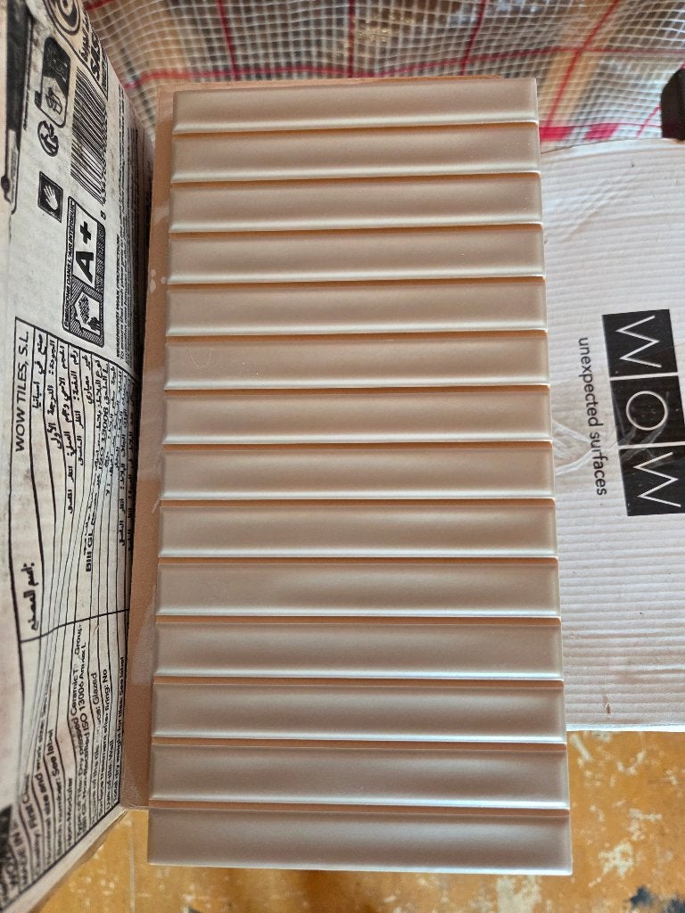 WOW Sweet Bars Sand Matt 3.5m2 kitkat tegels beige/zandkleur, Ophalen, Nieuw, Minder dan 20 cm, Minder dan 5 m²