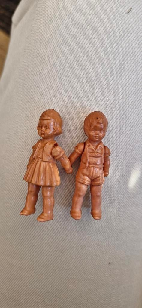 Oude Zeeppromotie Popjes Jaren '40 - Jongen en Meisje, Verzamelen, Poppen, Ophalen of Verzenden, Gebruikt, Pop