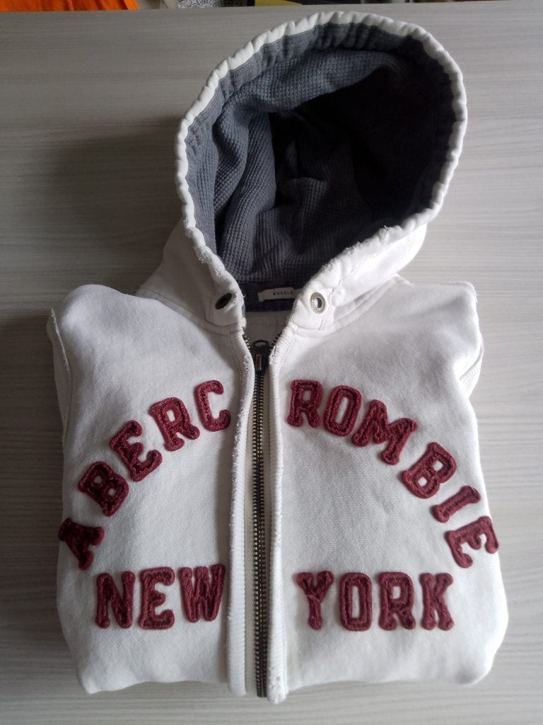 Zgan Abercrombie & Fitch Vest/Hoodie Maat M, Ophalen, Maat 48/50 (M), Wit, Zo goed als nieuw