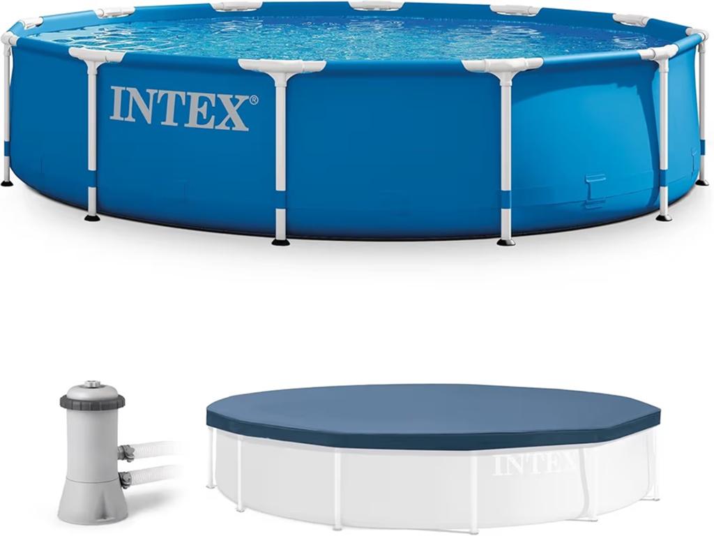 Zwembad intex rond 366cm, Ophalen, Gebruikt, Minder dan 80 cm, Rond
