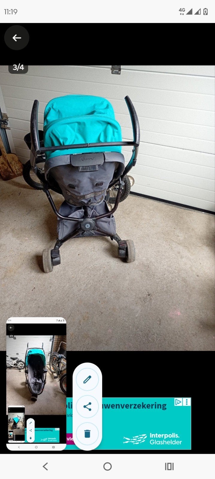 Quinny Zapp Flex kinderwagen - Turquoise, Ophalen