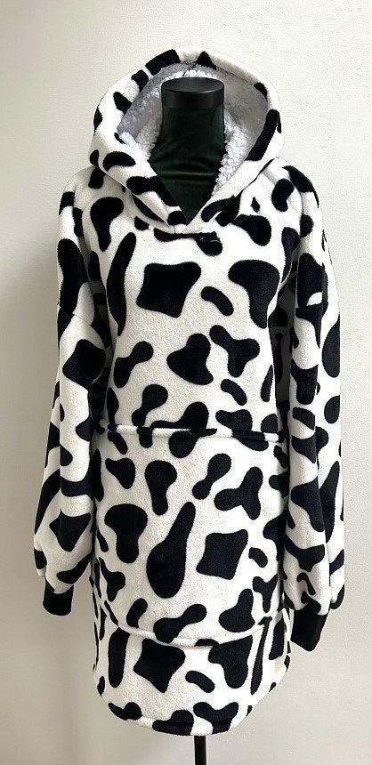IN NIEUWSTAAT! Oversized hoodie deken snuggie fleece koeien, Verzenden, Zo goed als nieuw, Jaxy, Jongen of Meisje
