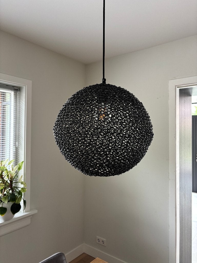 Hanglamp rond, Ophalen, Zo goed als nieuw, E27 (groot)