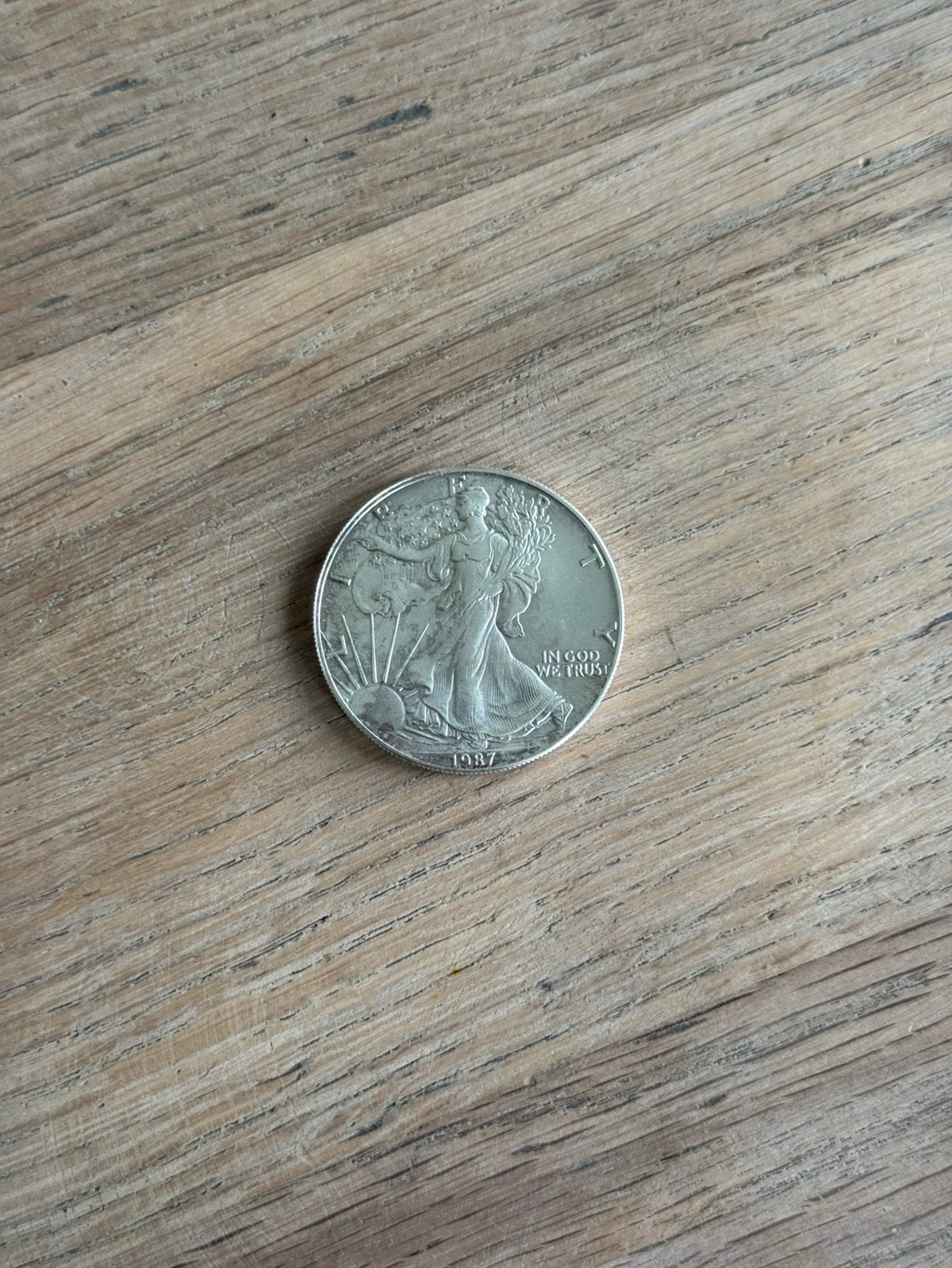 999 zilver 1oz american eagle 1987, Postzegels en Munten, Ophalen of Verzenden, Zilver